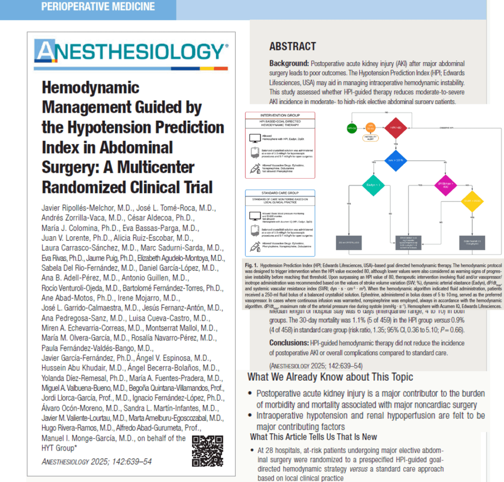 HPI-Guided Hemodynamic Management in Abdominal Surgery