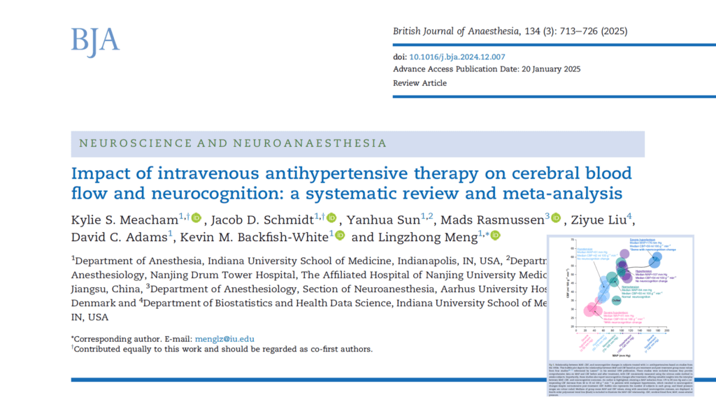 IV Antihypertensives & Cerebral Blood Flow