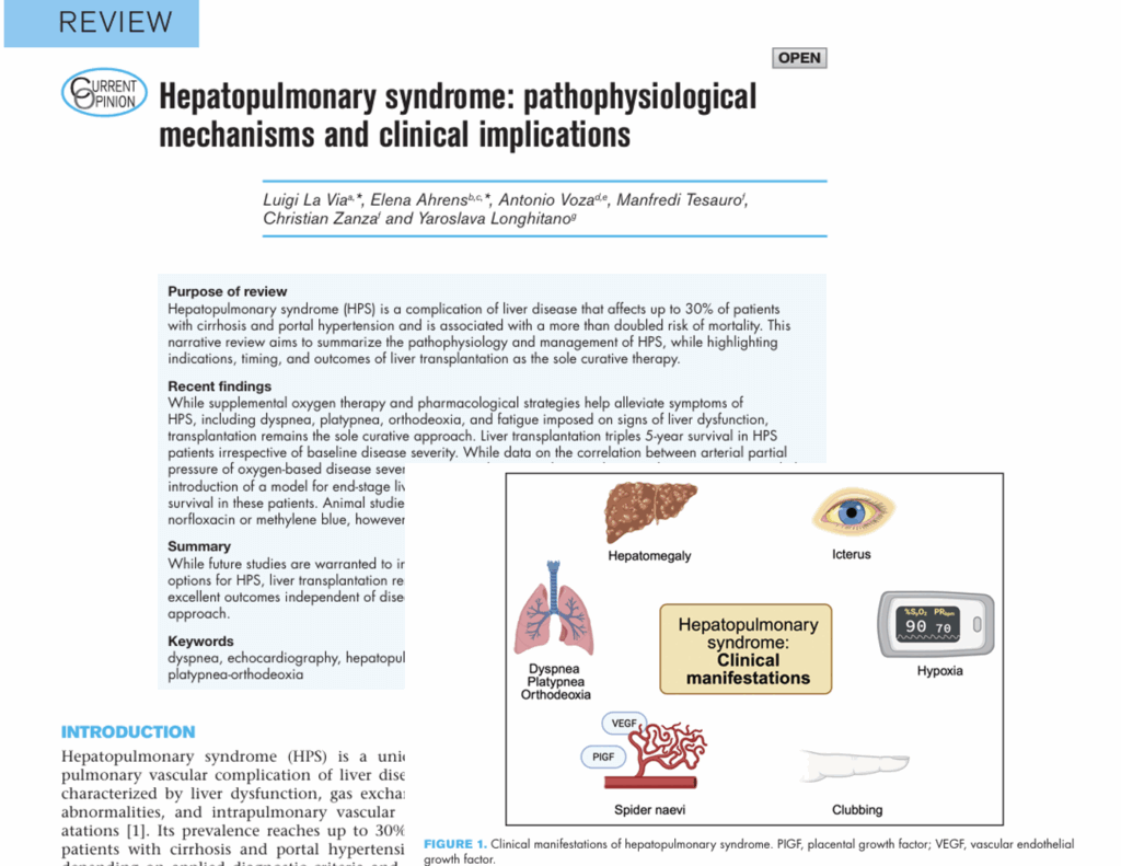 Hepatopulmonary Syndrome