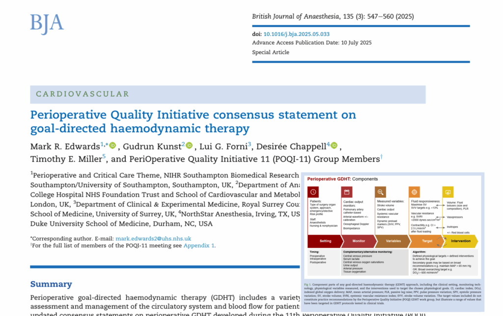 Perioperative Goal-Directed Hemodynamic Therapy