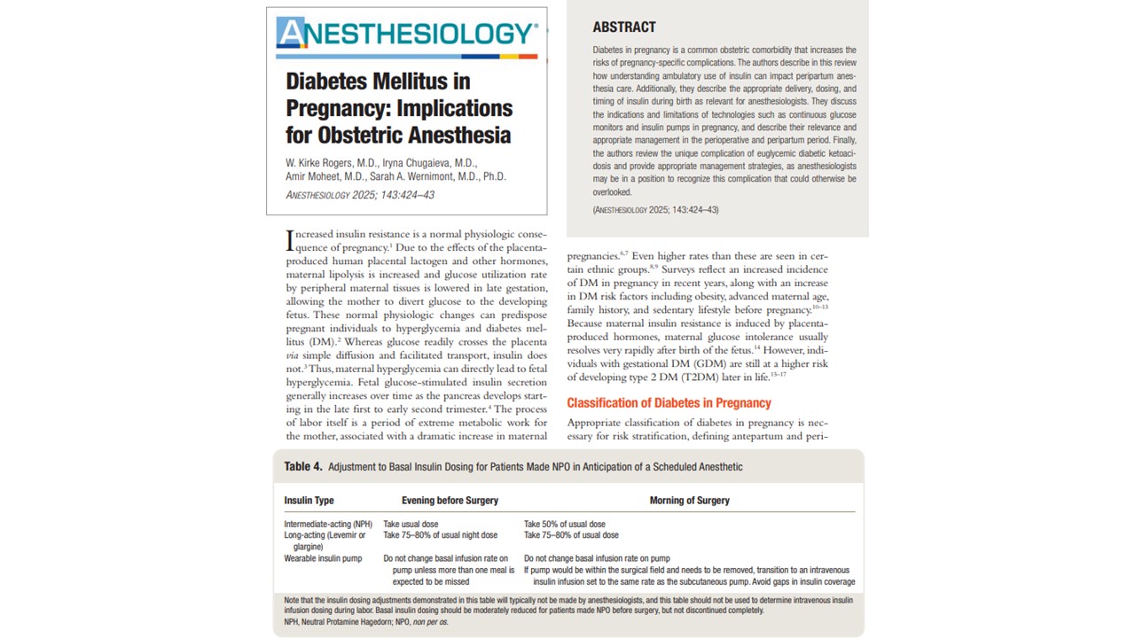 Diabetes in Pregnancy