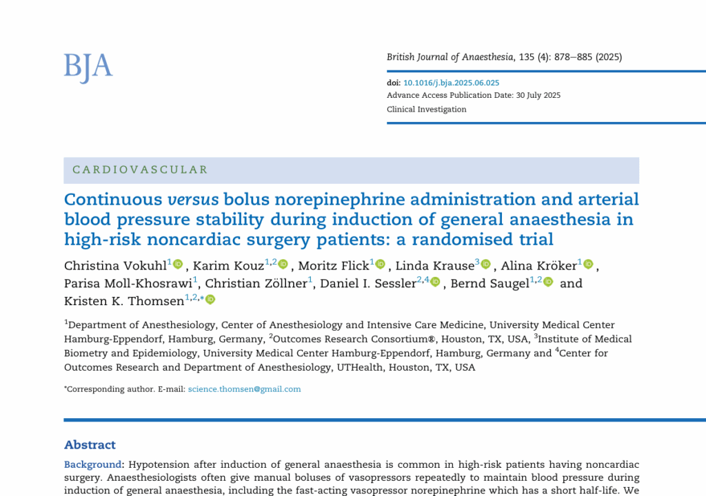Optimizing Hemodynamic Stability During Induction