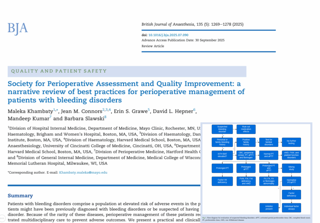Perioperative Management of Patients with Bleeding Disorders