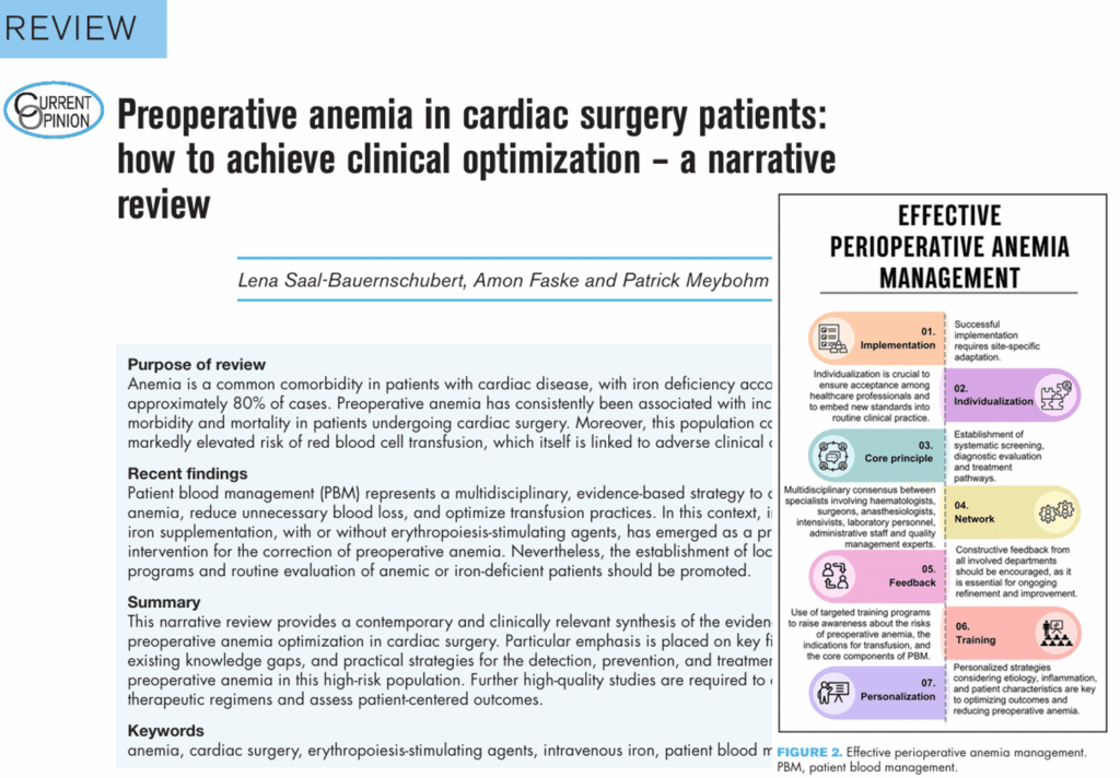 Preoperative Anemia in Cardiac Surgery