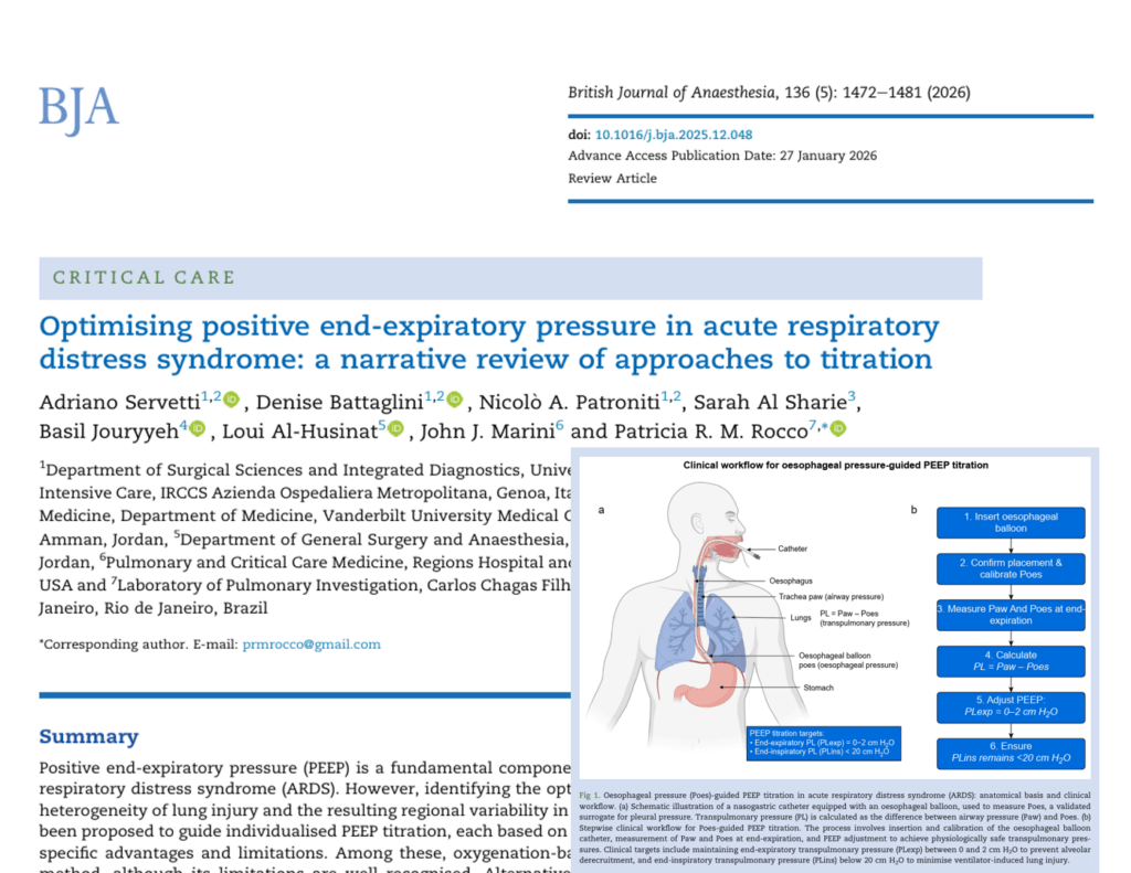 Optimising PEEP in ARDS