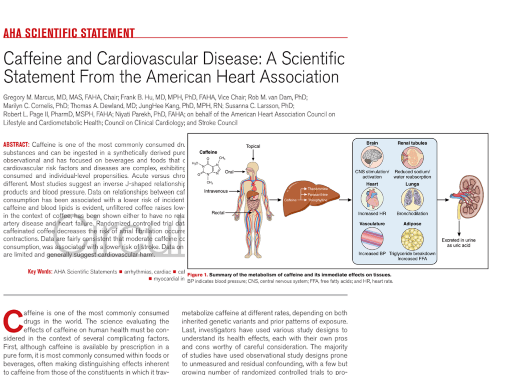 Caffeine and cardiovascular disease